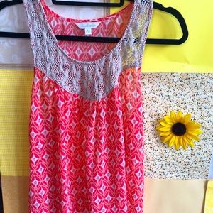 Summer Sheer Charming Charlie Tank Size L